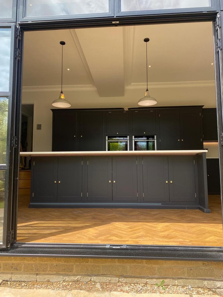 Kitchen through the bifolds