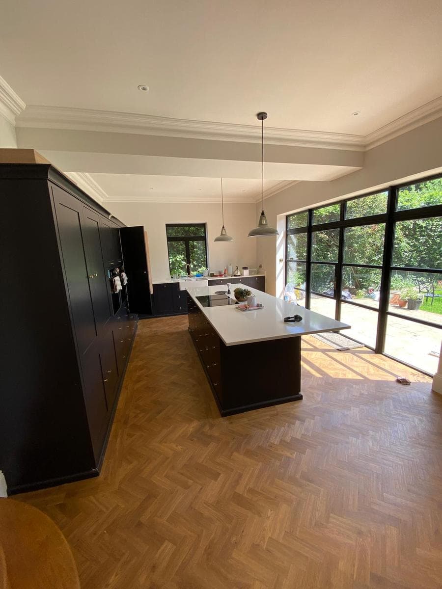 Kitchen island and tall units