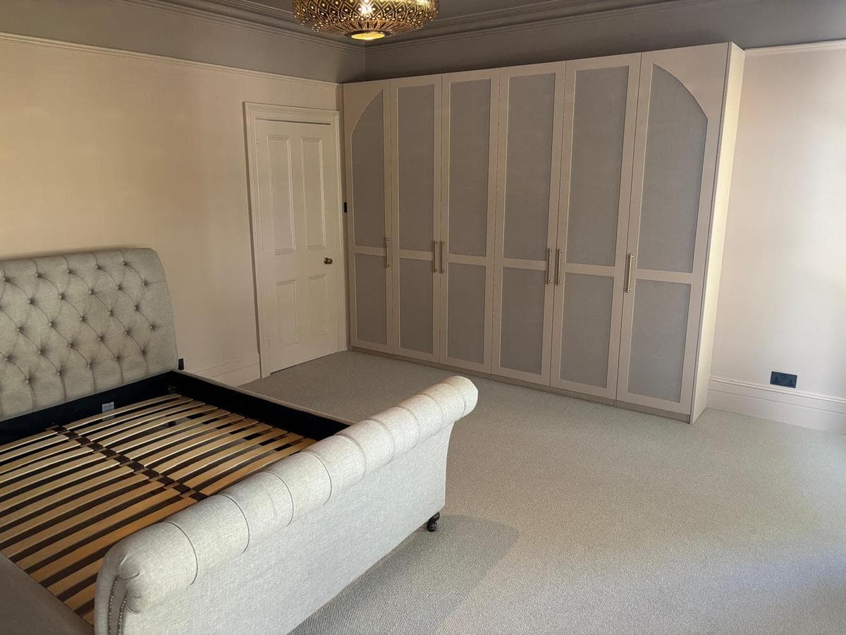 Fitted wardrobes and bed