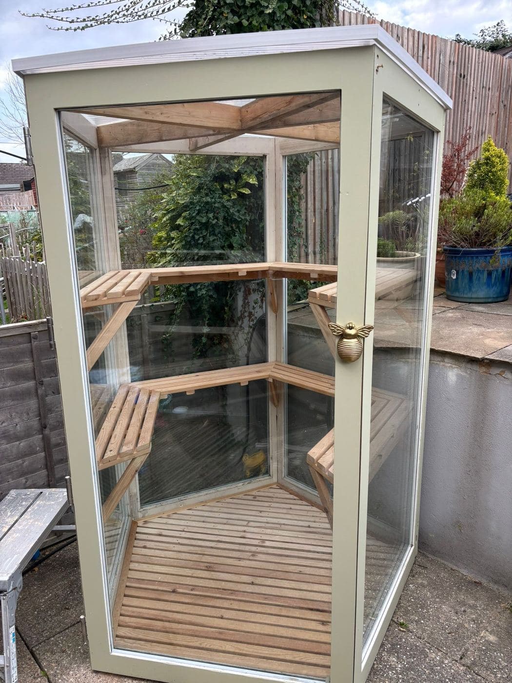 Timber framed garden orangery with a glazed roof