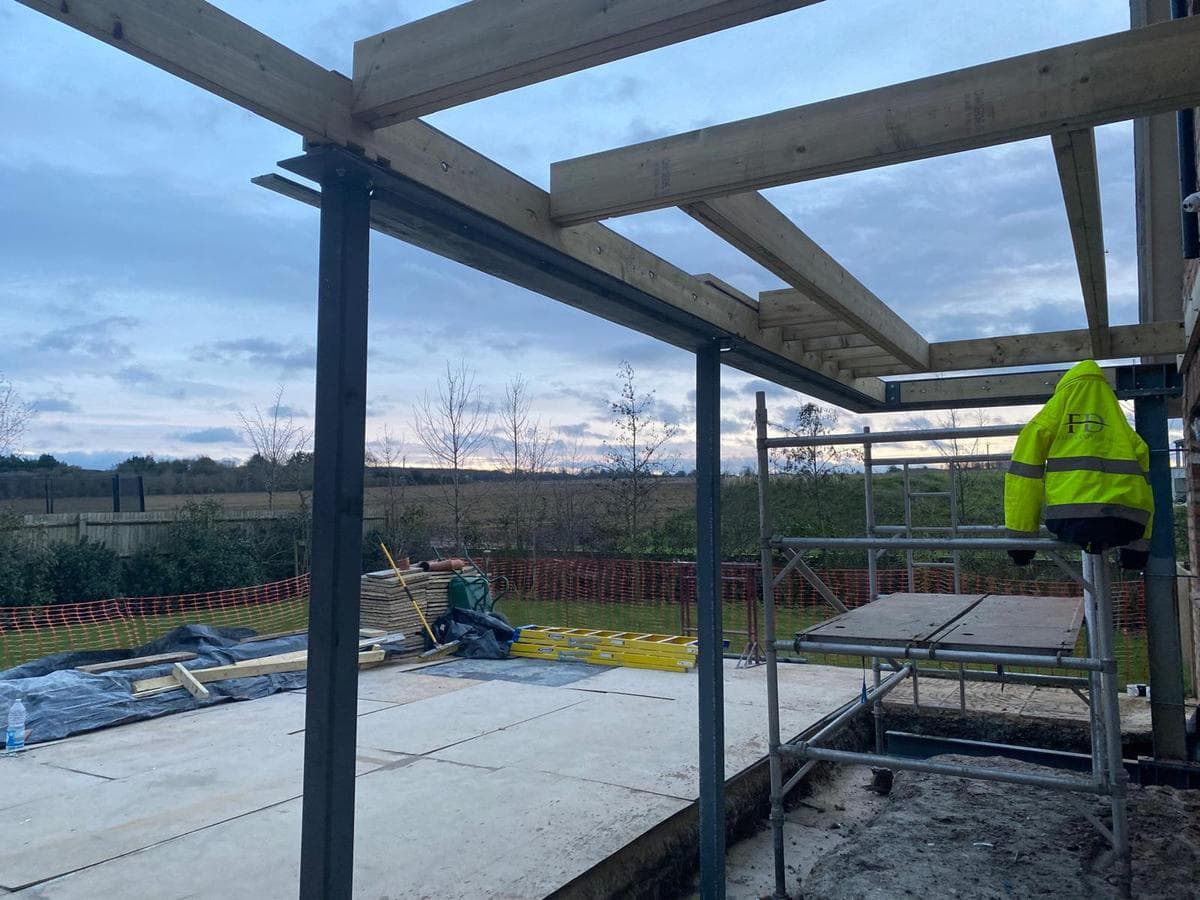 Veranda frame at dusk